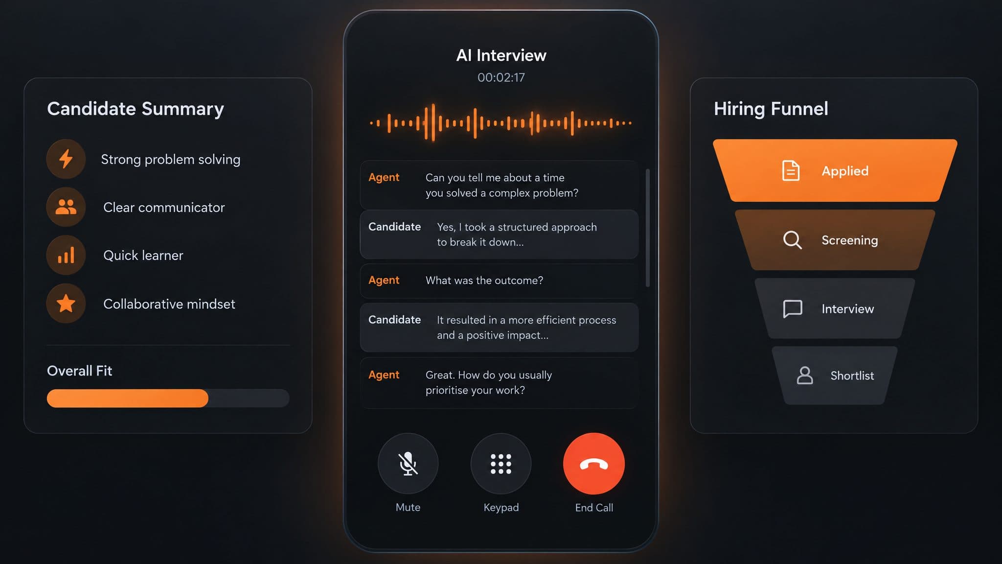 Hiring team: A voice and avatar hiring agent that ran an 800+ candidate funnel